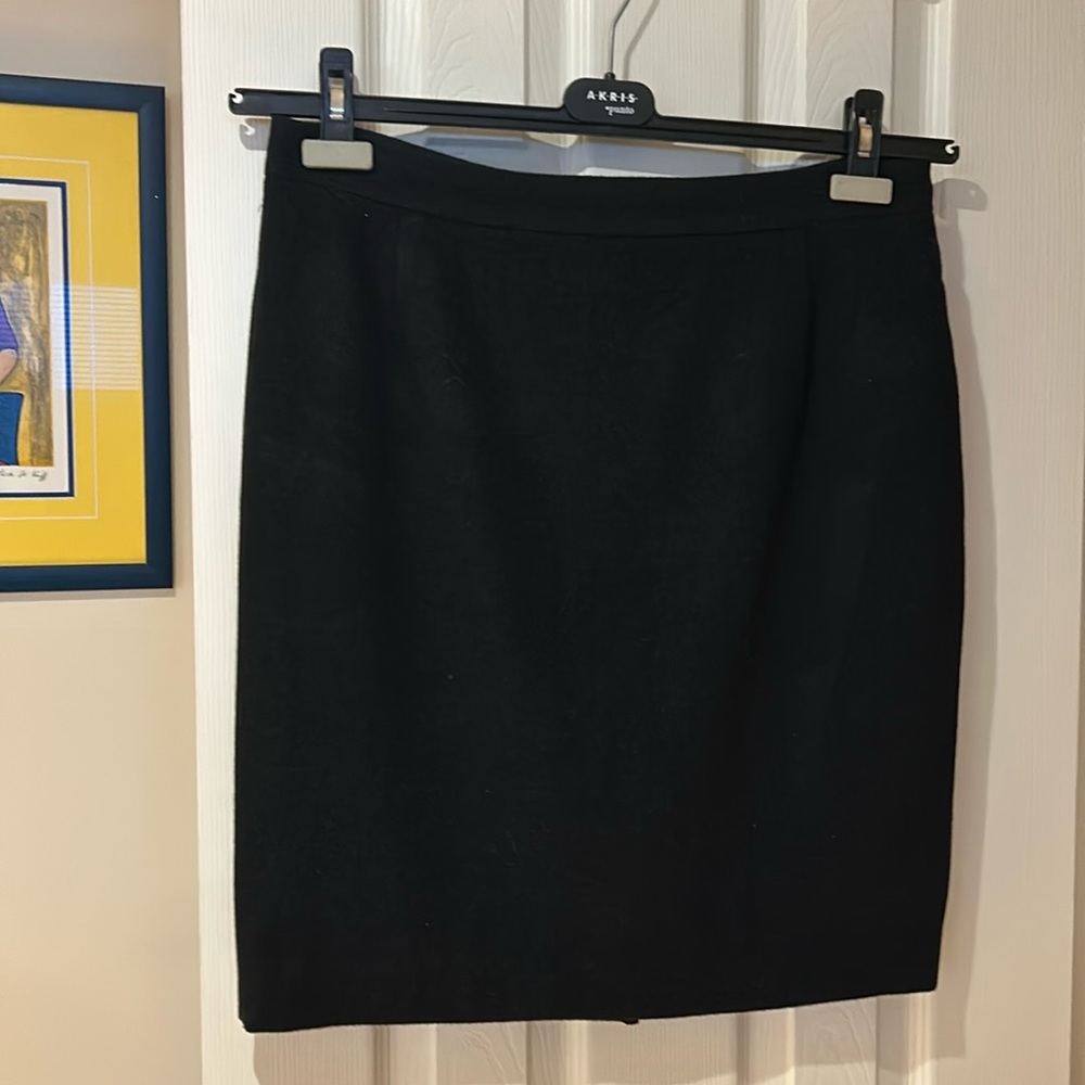 Dark grey cashmere pencil skirt